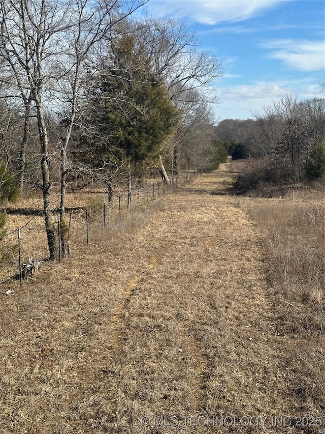 view of landscape with a rural view