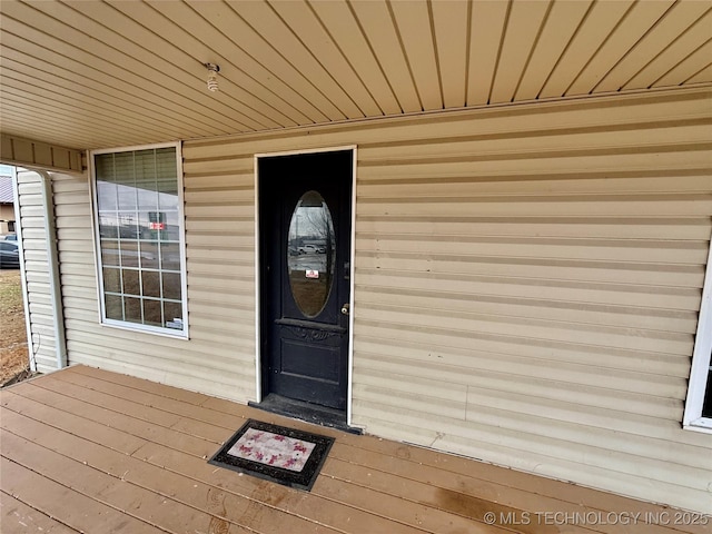 view of doorway to property