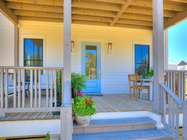 view of wooden terrace