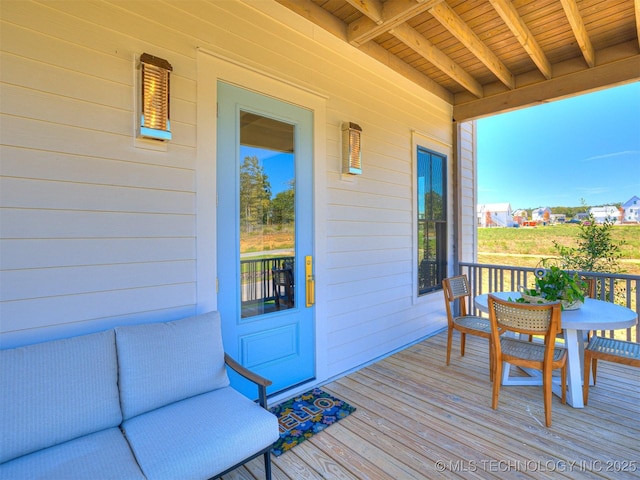 view of wooden deck