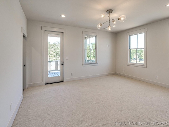view of carpeted empty room