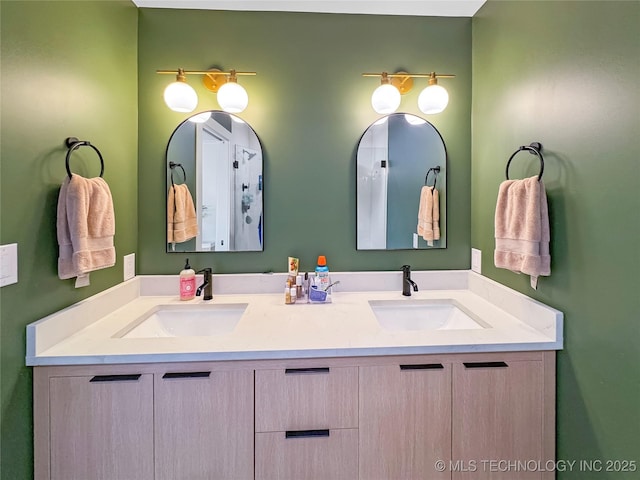 bathroom featuring vanity