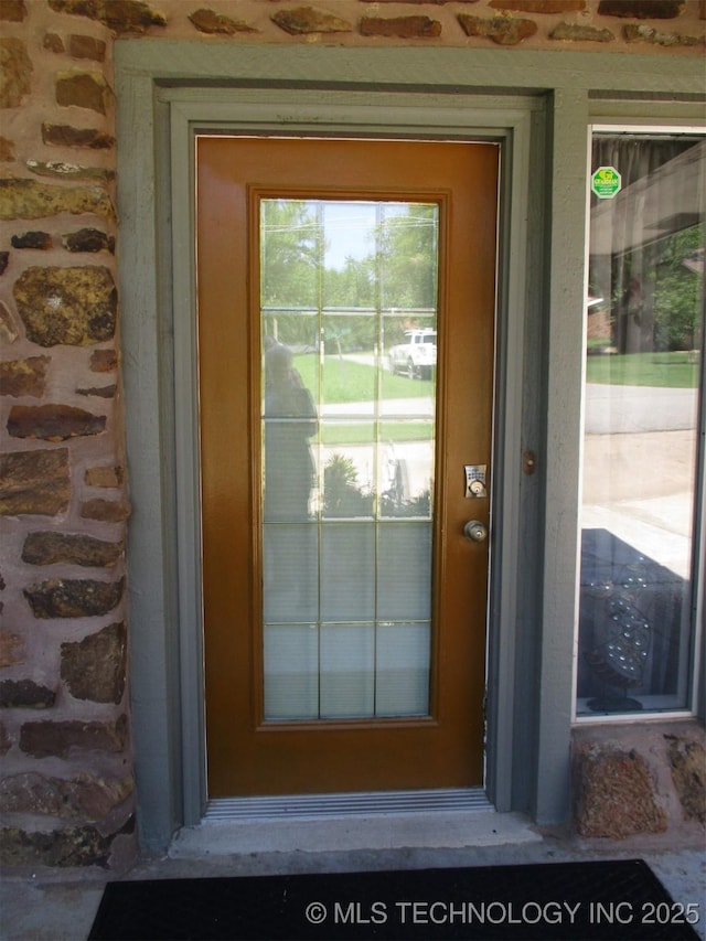 view of doorway to property