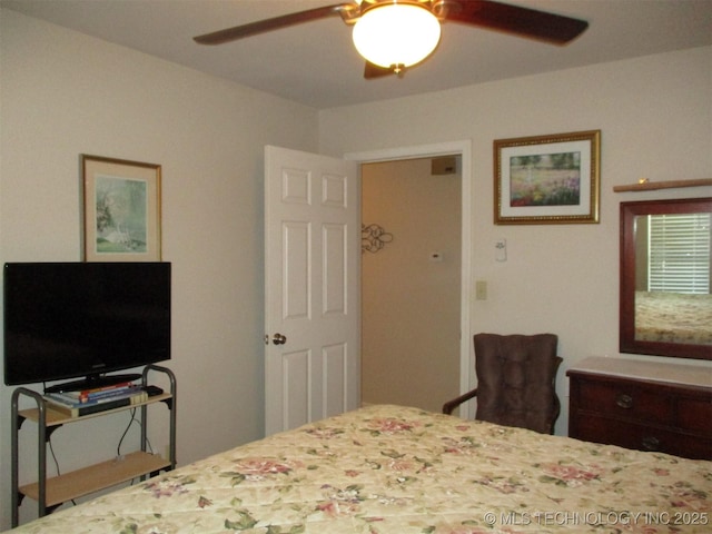 bedroom with ceiling fan