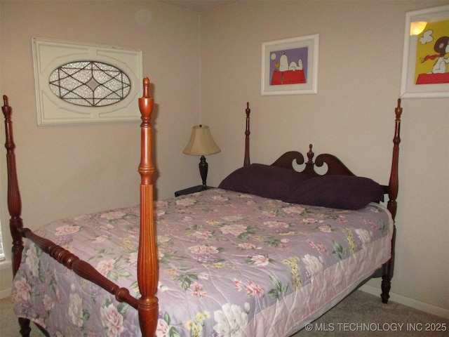 view of carpeted bedroom