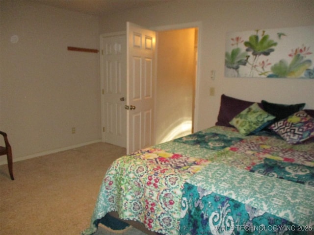 bedroom with carpet floors