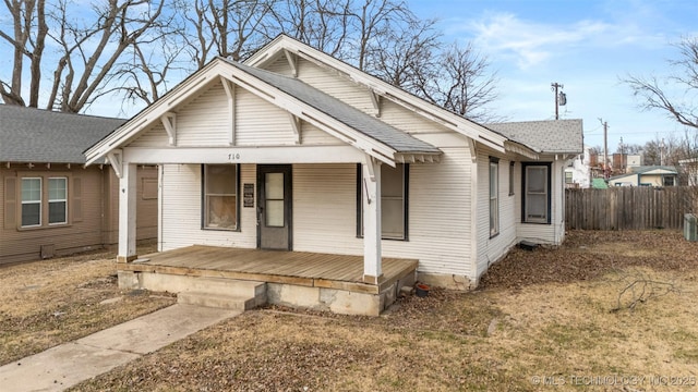 bungalow-style home with a porch