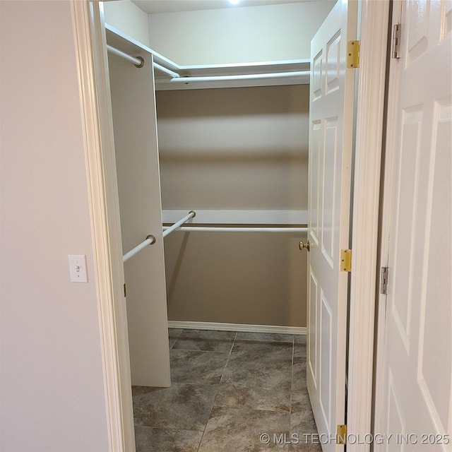 view of walk in closet