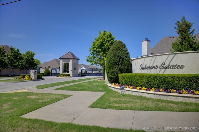 view of community sign