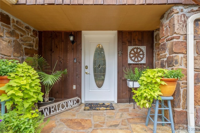 view of doorway to property