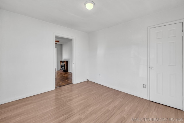 empty room featuring light hardwood / wood-style floors