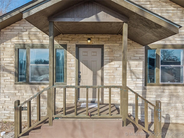 view of doorway to property