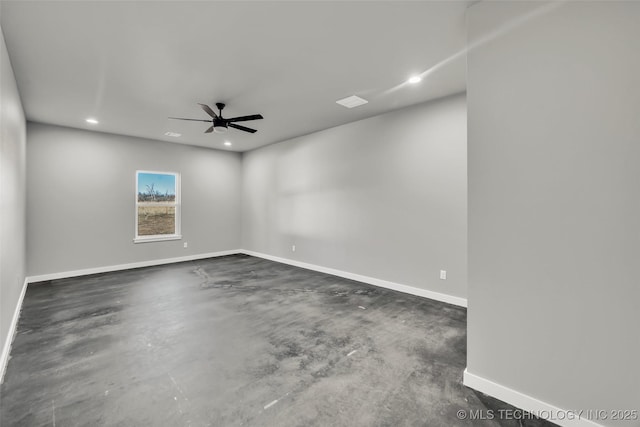 empty room with ceiling fan