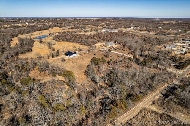 aerial view featuring a rural view