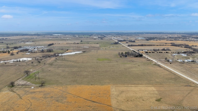 bird's eye view featuring a rural view