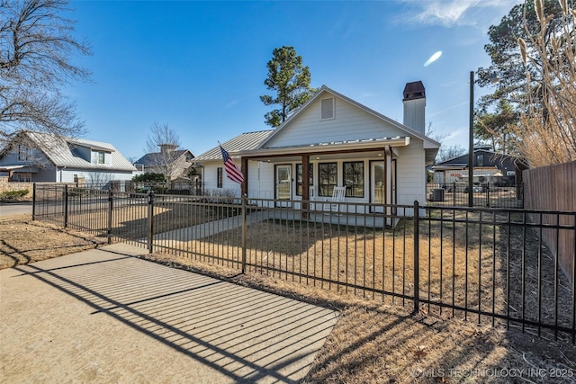 view of front of property with a porch