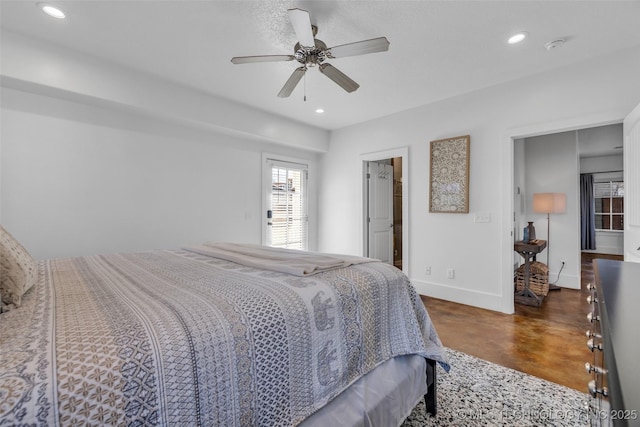 bedroom with ceiling fan