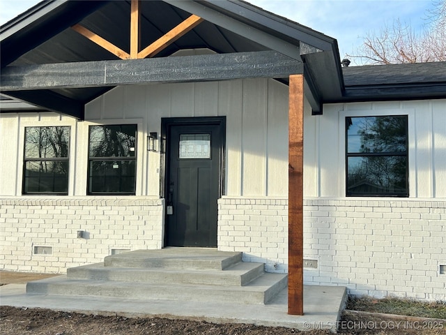 view of doorway to property