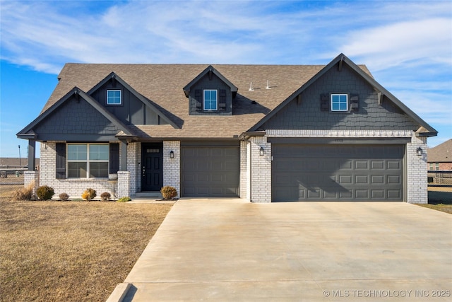 craftsman-style house with a garage