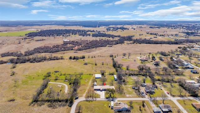 drone / aerial view featuring a rural view