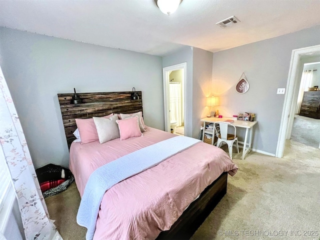 view of carpeted bedroom