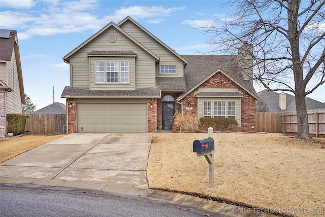 front facade featuring a garage