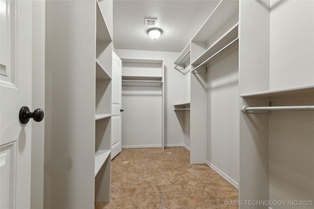 view of walk in closet