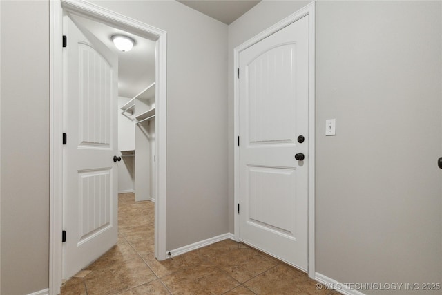 interior space with light tile patterned floors