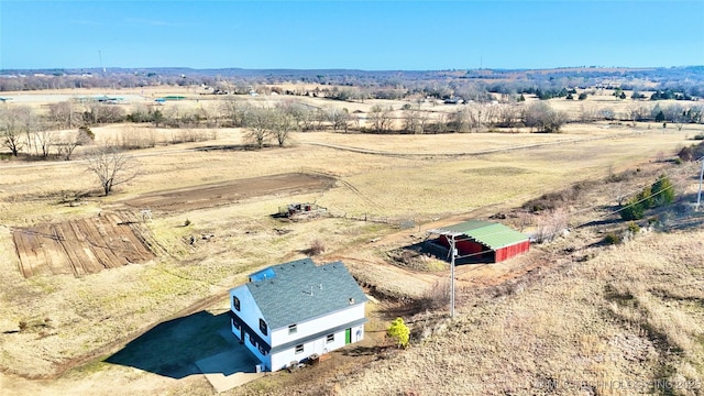 bird's eye view with a rural view