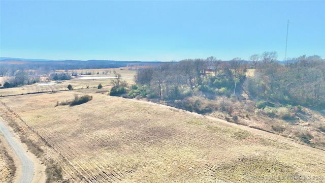 bird's eye view with a rural view