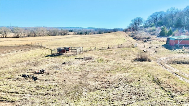 bird's eye view with a rural view