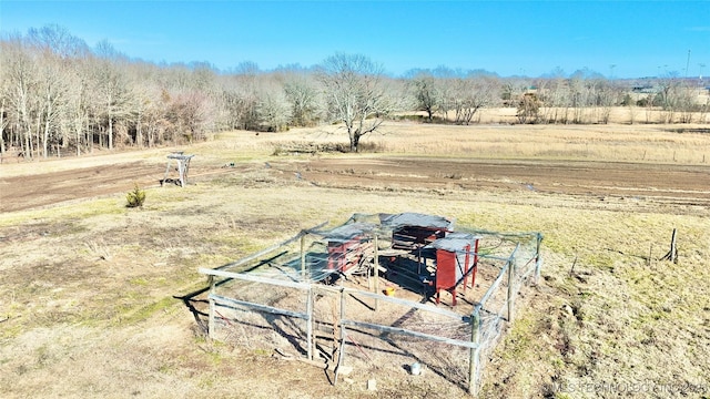 view of yard featuring a rural view