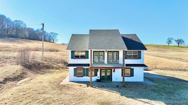 view of front of house with a patio