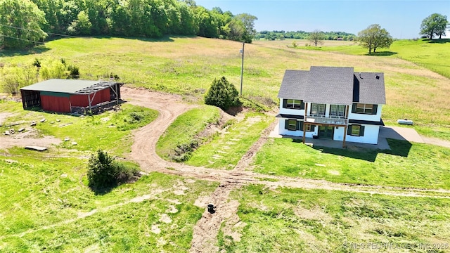 610 SW 7th Rd, Stigler, OK 74462 - drone / aerial view featuring a rural view