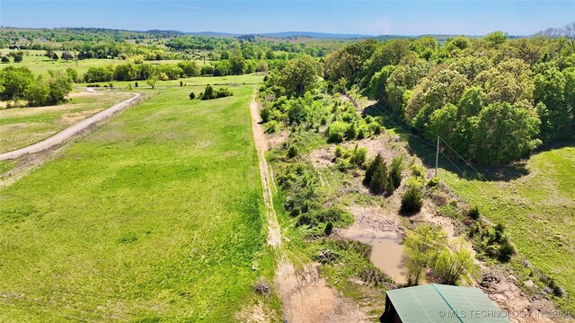 610 SW 7th Rd, Stigler, OK 74462 - drone / aerial view with a rural view