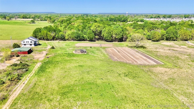 610 SW 7th Rd, Stigler, OK 74462 - birds eye view of property featuring a rural view