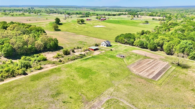 610 SW 7th Rd, Stigler, OK 74462 - drone / aerial view featuring a rural view
