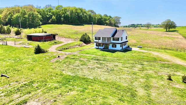 610 SW 7th Rd, Stigler, OK 74462 - drone / aerial view featuring a rural view