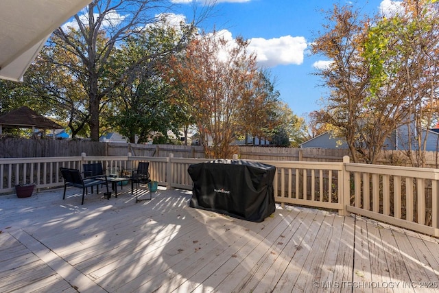 view of wooden terrace