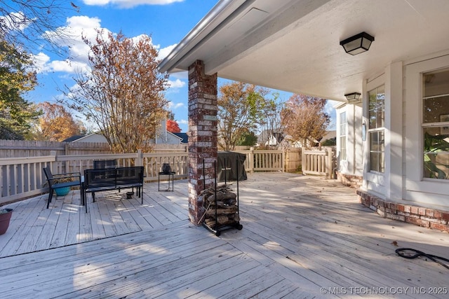 view of wooden deck