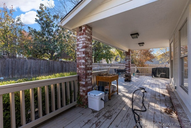 view of wooden deck