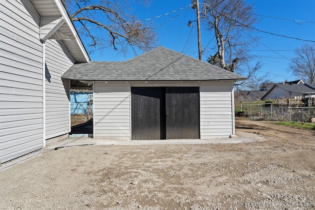 view of outdoor structure