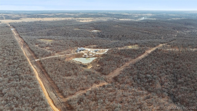 drone / aerial view with a rural view