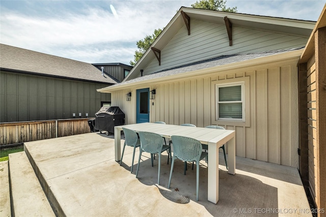 304 E Dallas St, Broken Arrow, OK 74012 - view of patio featuring outdoor dining space and grilling area