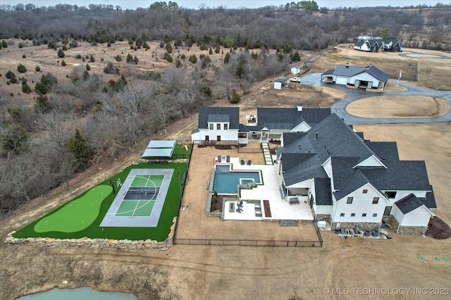 birds eye view of property