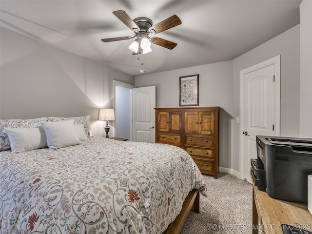 bedroom with ceiling fan