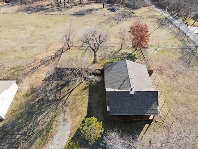 aerial view with a rural view