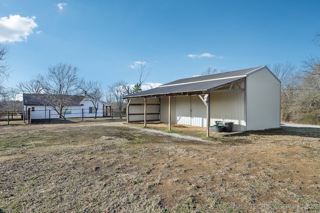 exterior space with an outdoor structure