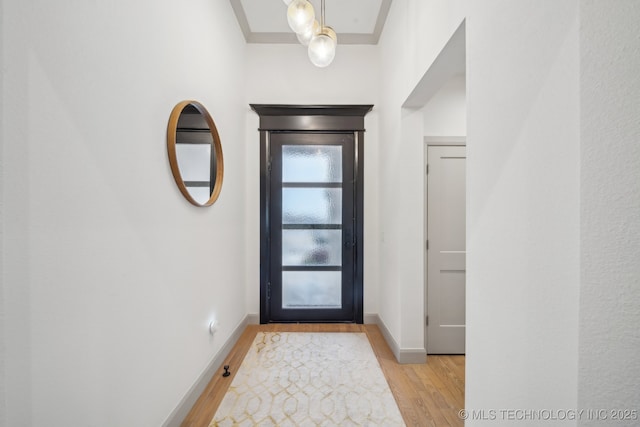 entryway featuring light hardwood / wood-style flooring