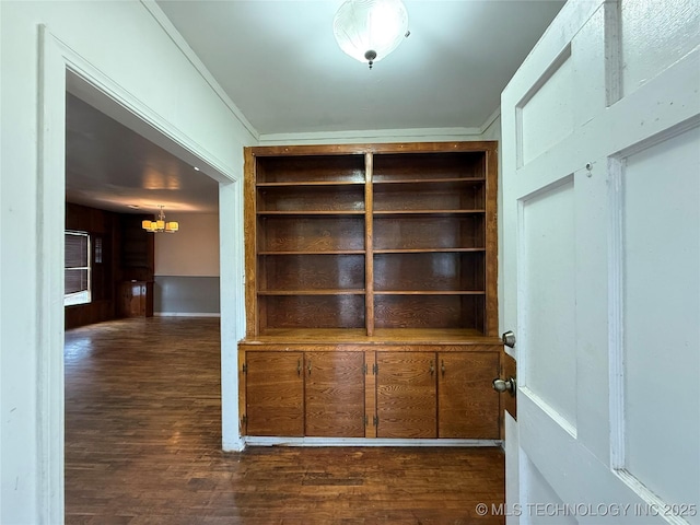 interior space featuring dark hardwood / wood-style flooring